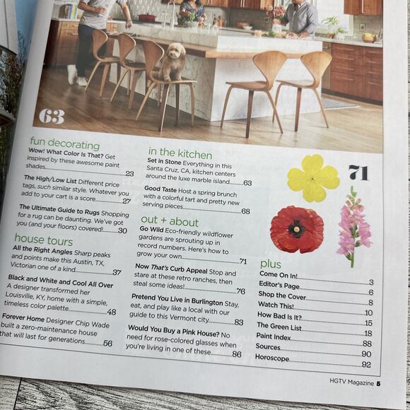 HGTV Magazine March April 2024 Happy At Home 28 Incredible House Brand New - Picture 3 of 10